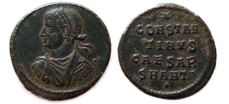 Constantine II - No legend obverse, very rare! (AU1752) Constantine II - No legend obverse, very rare! (AU1752)