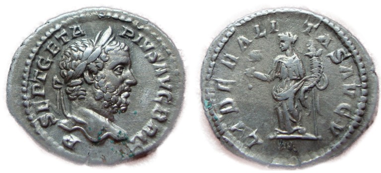 Geta - LIBERALITAS nice portrait! (AU1743)