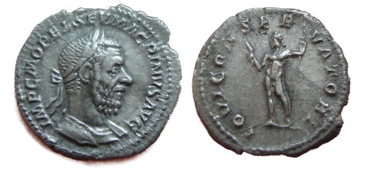 Macrinus - denarius Jupiter zeer fraai!  (s1719)