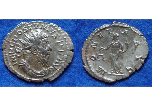 Postumus-  MONETA AVG verzilverd! (O1721)
