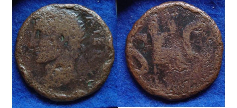 Augustus -  Divus Augustus Dupondius met keerzijde LIVIA geslagen onder Tiberius  (AU1903)