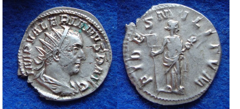 Valerianus I - FIDES Viminacium PRACHTIGE KOP! (AU1701)