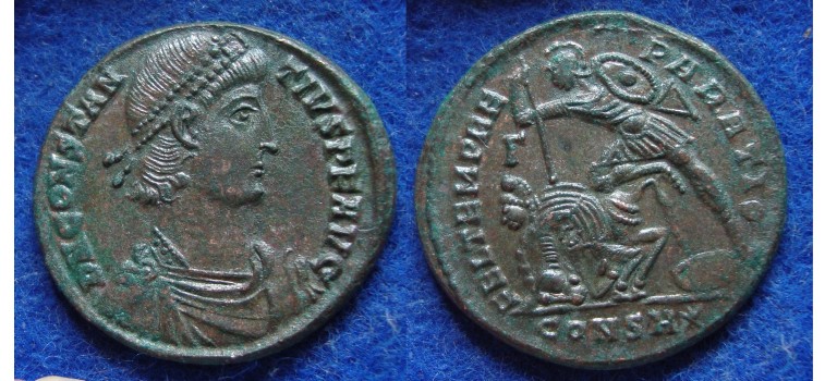 Constantius II - fallen horseman, extremely fine! (AP1712)