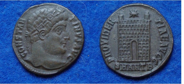 Constantine I -  Campgate Antioch rare R2 (MA1708)