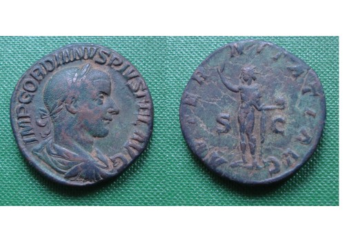 Gordianus III- SESTERTIUS AERTERNITAS BIJNA PRACHTIG! (AP1741)