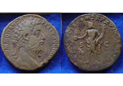 Commodus - Sestertius offerende Genius!!! schaars(Ap1744)