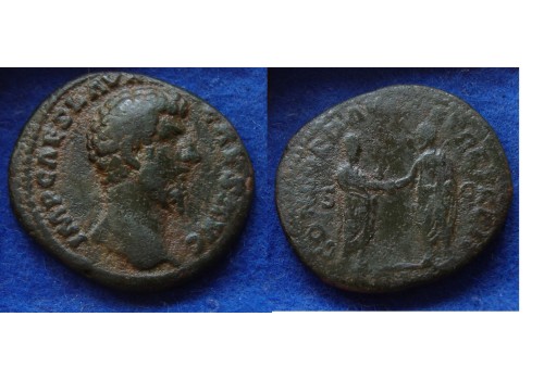 Lucius Verus - AS Marcus Aurelius en Lucius schudden elkaar de hand (Ap1746)