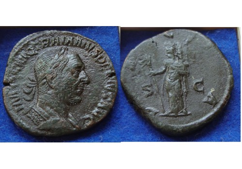 Trajan Decius - Sestertius  DACIA ruim zeer fraai! (Ap1747)
