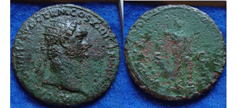 Domitianus- Dupondius Virtus (ME1715)