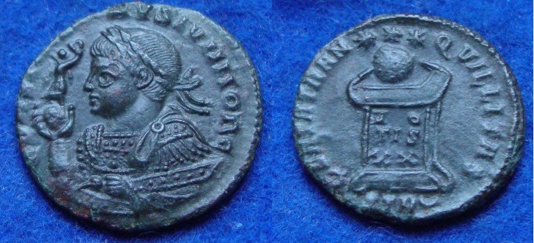 Constantine II -  BEATA TRANQVUILLITAS interesting buste type! (AP1726)