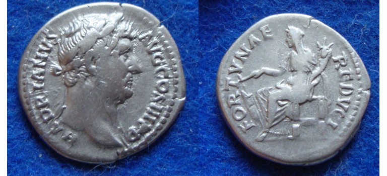 Hadrian denarius - FORTVNAE REDVCI (ME1709)