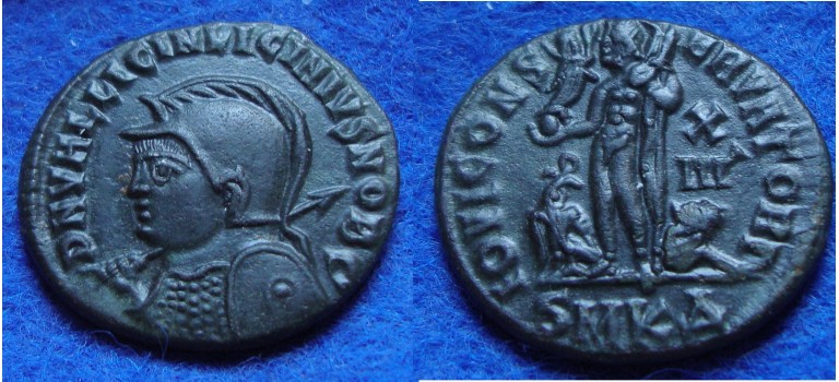Licinius II - with shield, spear and helmet (MA1712)