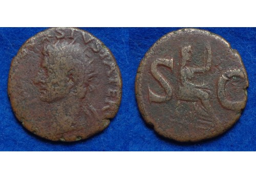 Augustus -  Divus Augustus Dupondius met keerzijde LIVIA geslagen onder Tiberius  (D1619)
