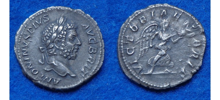 Caracalla - Denarius VICTORIAE BRIT overwinning op de Britten!  (F1704)