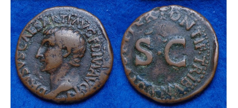 DRUSUS AS -  scarce coin (JA1746)