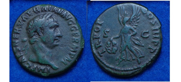 Trajanus- AS Victoria mooie patina! (D1622)