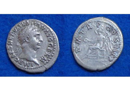 Trajanus- denarius Victoria vroeg portret (JA1703)