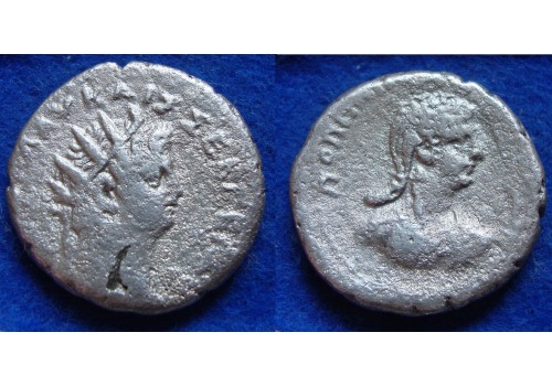 Nero - met zijn tweede vrouw Poppaea tetradrachme! (JUN1741)