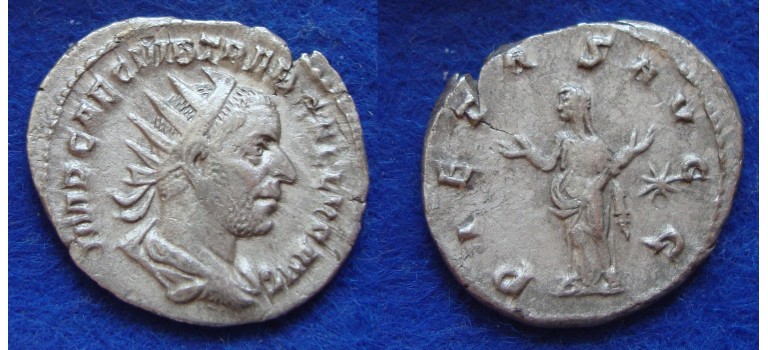 Trebonianus Gallus - antoninian PIETAS scarce type! (ME1739)