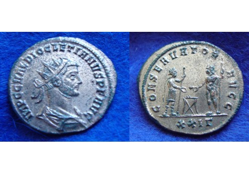 Diocletianus - CONSERVATOR AVGG compleet verzilverd! ! (ME1748)