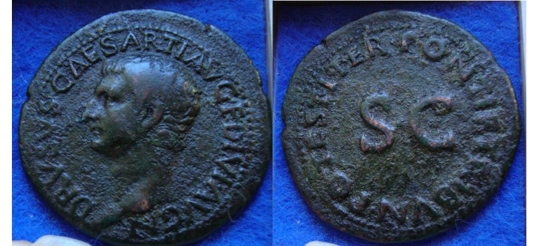 DRUSUS AS -  As geslagen onder Tiberius (ME1725)