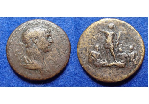Trajanus- Sestertius MESOPOTAMIA interessant en zeldzaam! (JUN1712)