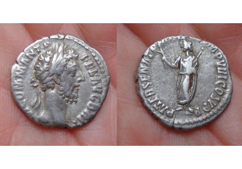 Commodus - denarius vader van de Senaat schaars! (ME1613)