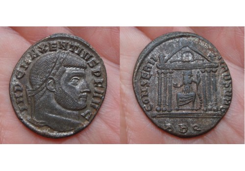 Maxentius - Temple ROME! silvered (ME1659) Maxentius - Temple ROME! silvered (ME1659)