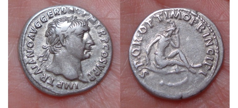 Trajan - Mourning Dacian denarius (JUL1602)
