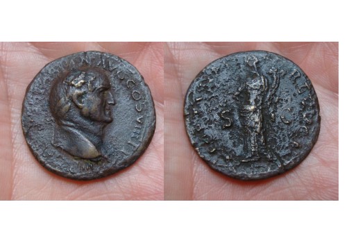 Vespasianus - FORTVNAE REDVCI Dupondius LYON (ME1686)