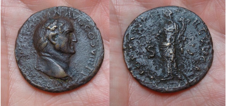 Vespasian - FORTVNAE REDVCI dupondius LYONS (ME1686)