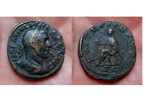 Philippus I - Keizer op troon SESTERTIUS (JU1629)