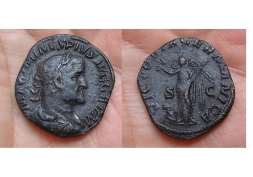 Maximinus I - VICTORIA GERMANICA sestertius!!!!! (Ju1632)