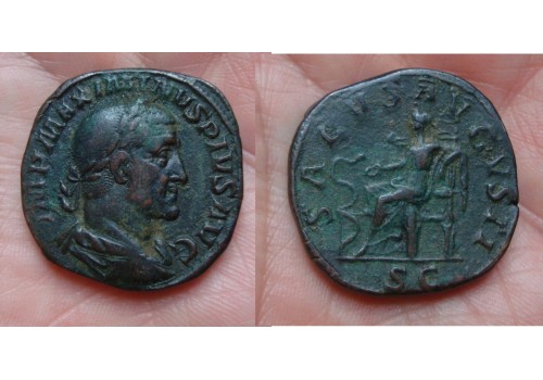 Maximinus I - SALVS AVGVSTI sestertius (JU1631)