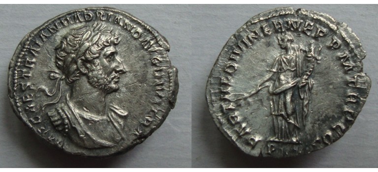 Hadrian  - PAX, nice early bust (AP22105)
