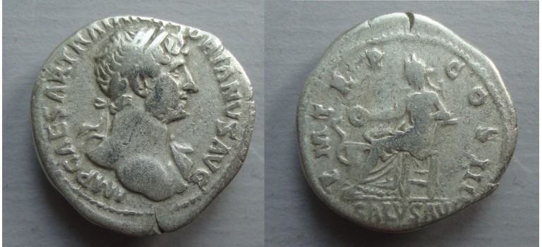 Hadrianus  - SALUS AVG denarius (AP2285)