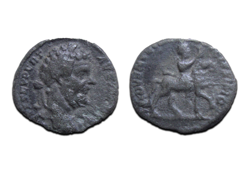 Septimius Severus - Keizer op paard Limes denarius  (AP25103)