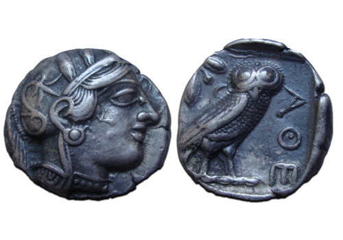 ATHENIAN OWL - Greek Tetradrachm (AP2525)