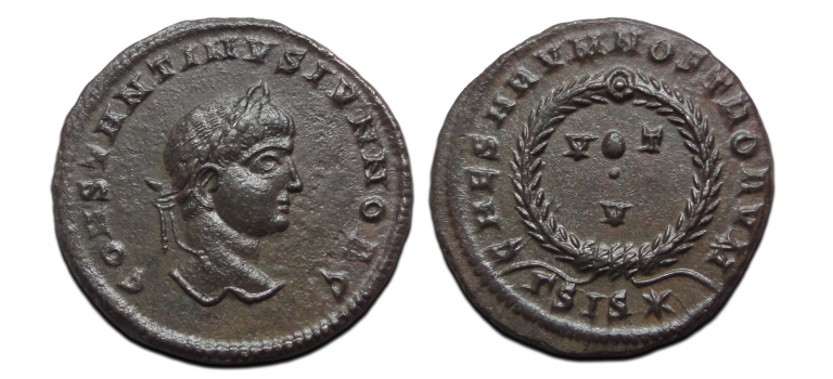 Constantine II -  VOT V Siscia as minted  (AP2604)