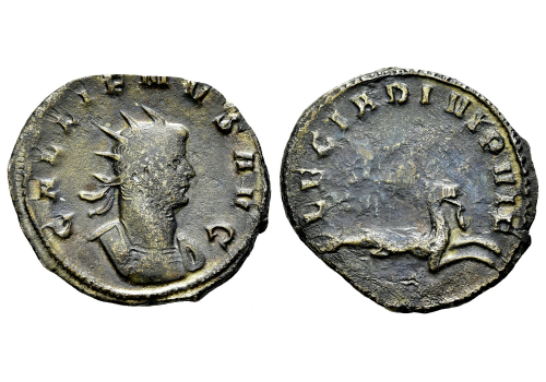 Gallienus - STEENBOK legioensmunt  interessant! (AP26106)