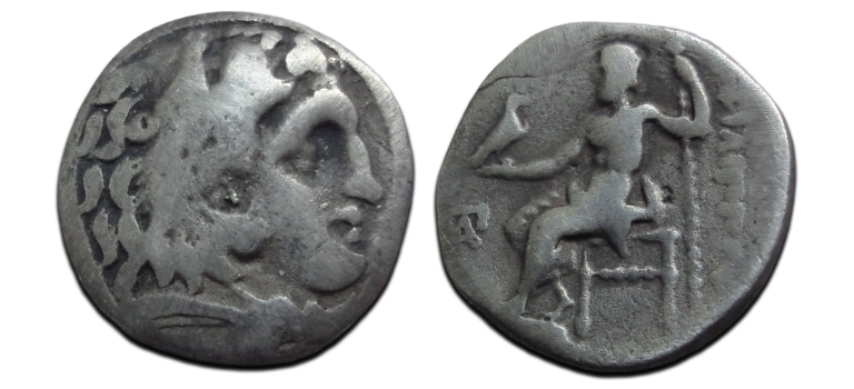 Griekse munten  - Philippus III, half broer van Alexander, drachme!  (AP26120)