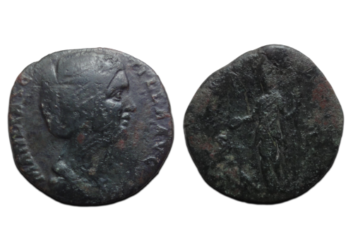 Manlia Scantilla - Sestertius vrouw van Didius Julianus, zeer zeldzaam (AP26129)