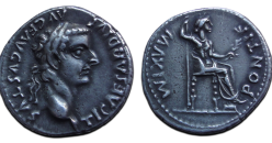 Tiberius - denarius Tribute Penny Bijbelse munt (AP26127)