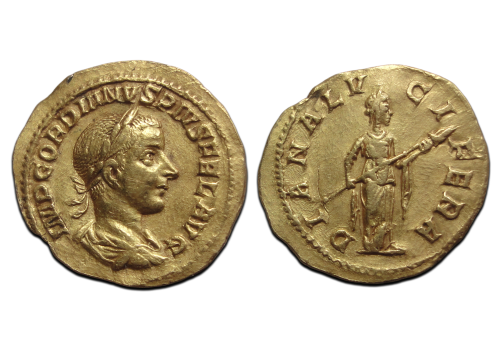 Gordian III - Aureus Diana RARE ex Künker  (AP26134)
