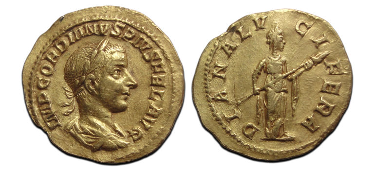 Gordianus III - Aureus Diana Ex Künker ZELDZAAM! (AP26134)