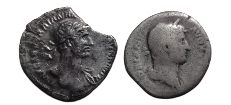 Aanbieding - 2 zilveren Romeinse munten (AP26135)