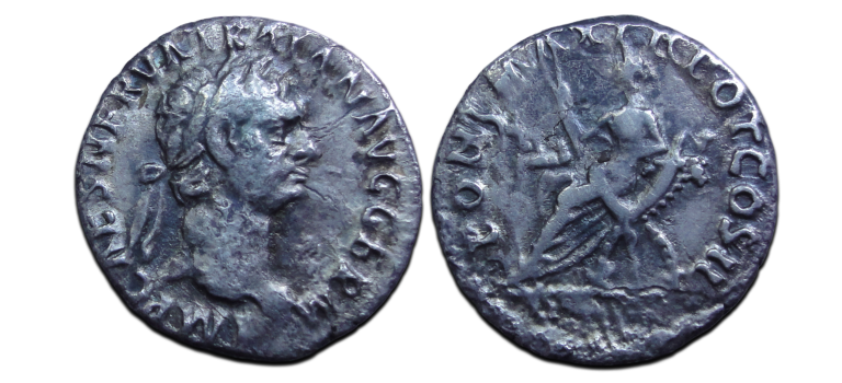 Trajanus- denarius Victoria vroeg portret (N2527)
