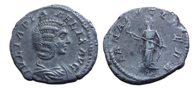 Julia Domna - denarius DIANA LUCIFERA (AP26148)