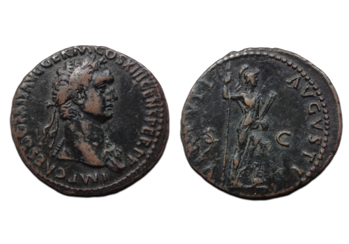 Domitianus- VIRTVTI AVGVSTI As met aegis (AP2615)