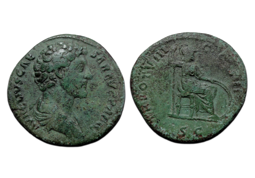 Marcus Aurelius- sestertius MINERVA (Ap2621)